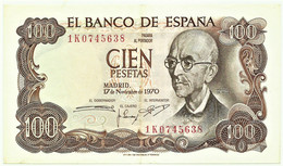 ESPAÑA - 100 Pesetas - 17.11.1970 ( 1974 ) - Pick 152 - Serie 1K - Manuel De Falla - 100 Peseten