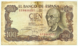 ESPAÑA - 100 Pesetas - 17.11.1970 ( 1974 ) - Pick 152 - Serie 1U - Manuel De Falla - 100 Pesetas