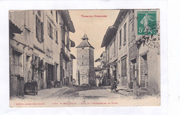 CPA :  14 X 9  -  MOLIERES  -  Rue  De  L'Horloge  Et  La  Tour - Molieres