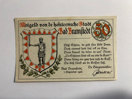 Allemagne Notgeld Bramstedt 50 Pfennig - Collections