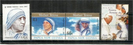 Hommage à Mère Teresa. 4 Timbres Neufs ** De Perou,Papouasie & France - Mother Teresa