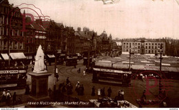 RPPC    NOTTINGHAM MARKET PLACE    Tram Tramway Tranvia - Nottingham