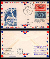 12179 Enveloppe Bleue Fam 32 Tampa To Habana Cuba 5/12/1946 Premier Vol First Flight Lettre Airmail Cover Usa Aviation - 2c. 1941-1960 Briefe U. Dokumente