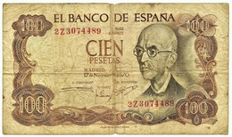 ESPAÑA - 100 Pesetas - 17.11.1970 ( 1974 ) - Pick 152 - Serie 2Z - Manuel De Falla - 100 Peseten