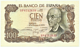 ESPAÑA - 100 Pesetas - 17.11.1970 ( 1974 ) - Pick 152 - Serie 3P - Manuel De Falla - 100 Pesetas