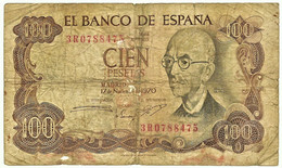 ESPAÑA - 100 Pesetas - 17.11.1970 ( 1974 ) - Pick 152 - Serie 3R - Manuel De Falla - 100 Peseten