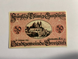 Allemagne Notgeld Breisach 50 Pfennig - Collections