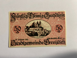 Allemagne Notgeld Breisach 50 Pfennig - Sammlungen