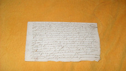 LETTRE OU NOTE MANUSCRITE ANCIENNE DE 1753 ?.../ A IDENTIFIER..OPPOSITION ?..CACHET DE GENERALITE DE MOULINS 10 DENIERS - Manuscripten