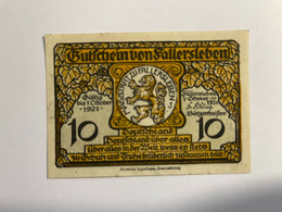 Allemagne Notgeld Fallersleben 10 Pfennig - Sammlungen