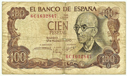 ESPAÑA - 100 Pesetas - 17.11.1970 ( 1974 ) - Pick 152 - Serie 6C - Manuel De Falla - 100 Peseten