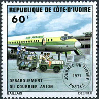 Cote-D'ivoire 1977. Mi.#508 MNH/Luxe. Aviation. Airplane. Day Of The Stamp (Ts27) - Ivoorkust (1960-...)