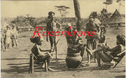 Belgisch Congo Belge Indigenes S'adonnant A La Boisson Inboorlingen Aan 't Drinken Ethnique Ethnic Natives Afrique CPA - Belgisch-Kongo