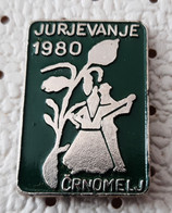Folk Dance JURJEVANJE Crnomelj 1980  National Dance Costumes Slovenia Pin - Musique