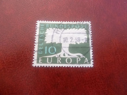 Deutsche Bundespost - Europa - Val 10 - Vert Et Blanc - Oblitéré - Année 1958 - - 1958