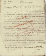 1820  ESPIONNAGE INDUSTRIEL V.HISTORIQUE Paris Fonderie De Romilly S/ Andelle INDUSTRIE MARINE CUIVRE CLOCHES LECOUTEULX - Documents Historiques