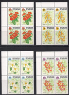 Burundi 1992 OCBn° 4 X 982-985 *** MNH Cote 88 € Flore Flowers Bloemen Fleurs - Nuovi