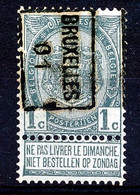 BELGIE - Preo Nr 343B - "BRUXELLES 01" - (ref. 3733) - ROLLER PRECANCELS - Handrol Préos à Roulette - Rollenmarken 1900-09