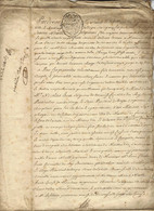 ANNEE 1761 GENERALITE DE CHALONS ACTE NOTARIE DONATION TROYES Nicolas HUEZ Seigneur De Vermoise - Seals Of Generality