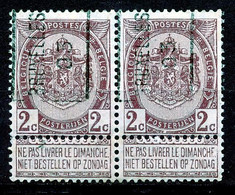 BELGIE - Preo Nr 530A  (paar/pairer) - "BRUXELLES 03" - (ref. 3742) - ROLLER PRECANCELS - Handrol Préos à Roulette - Rollenmarken 1900-09