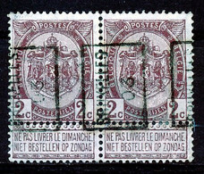 BELGIE - Preo Nr 530B (paar/paire) - "BRUXELLES 03" - (ref. 3743) - ROLLER PRECANCELS - Handrol Préos à Roulette - Rollenmarken 1900-09