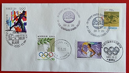 CANADA KOREA 1988 OLYMPIC GAMES WINTER CALGARY SUMMER SEOUL NORWAY LILLEHAMMER 1994 5 SPECIAL PMK ON COVER - Commemorativi