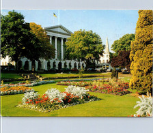 (1 G 1) UK Postcard Posted To Australia  - Cheltenham Imperial Gardens (flower Stamp Unusual Position ?) - Cheltenham