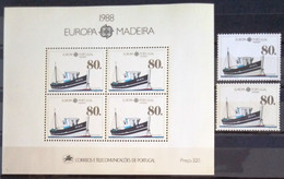 EUROPA 1988 - MADEIRE               N° 123/124 + BF 9                       NEUF** - 1988