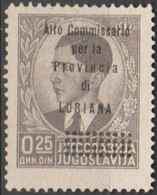 Italie Guerre Lubiana 1941 N° 42 NMH Cote 135 € (J1) - Ljubljana