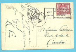 180 Op Kaart Stempel JEUX OLYMPIQUES ANVERS 1920 - Le Cachet Mécanique RRR ( Superbe) De GENT GAND 1 - Sommer 1920: Antwerpen