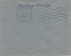 Omeca  " PREFECTURE DU NORD 28/10/1962  " REFERENDUM SUFFRAGE UNIVERSEL ELECTION ENVELOPPE BULLETIN DE VOTE - Mechanical Postmarks (Other)