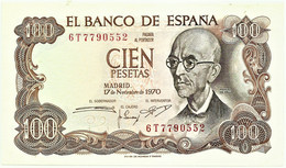 ESPAÑA - 100 Pesetas - 17.11.1970 ( 1974 ) - Pick 152 - Serie 6T - Manuel De Falla - 100 Peseten