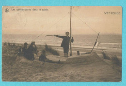 * Westende (Kust - Littoral) * (Ed Nels, Série La Plage, Nr 38) Constructions Dans Le Sable, Plage, Beach, Enfants, Boat - Westende