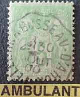 R1749/354 - SAGE TYPE I N°102 - Cachet AMBULANT : FELLETIN à BUSSEAU-D'AHUN Du 30 AOÛT 1900 - 1876-1878 Sage (Type I)