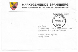 2006r: Gemeindeamts- Kuvert 2244 Spannberg, Ortswappen, Heimatbeleg Aus 1985 Sehr Dekorativ - Gänserndorf