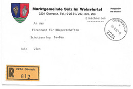 2006s: Gemeindeamts- Kuvert 2224 Obersulz, Ortswappen, Heimatbeleg Aus 1982 Sehr Dekorativ - Gänserndorf