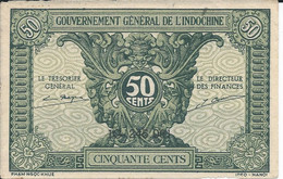 INDOCHINE   -  50  Cents   Nd(1942)   -- UNC -- - Indochina