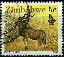 Zimbabwe 1990 - Mi 422A - YT 196 ( Wild Fauna : Antelope Greater Kudu ) - Zimbabwe (1980-...)