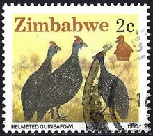 Zimbabwe 1990 -  Mi 419C - YT 193 ( Birds : Helmeted Guineafowl ) C = Perf. 14¾ - Zimbabwe (1980-...)