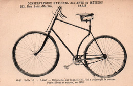 Cyclisme: Bicyclette De M. Jiel Pour La Course Paris-Brest Et Retour En 1891 - Conservatoire Des Arts Et Métiers - Cycling