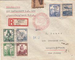 Zeppelin - 1936 - Allemagne - Lettre Du 04/05/1936 - Vers Les  USA - New Jersey - Zeppelin