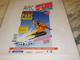 ANCIENNE PUBLICITE  SNOWBOARD AU PARC DES PRINCES  1994 - Invierno