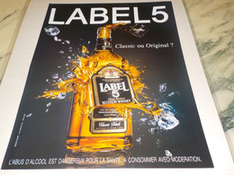PUBLICITE  CLASSIC OU ORIGINAL SCOTCH WHISKY LABEL  2005 - Alcools