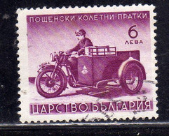 BULGARIA BULGARIE BULGARIEN 1941 PARCEL POST STAMPS PACCHI POSTALI MOTORCYCLE 6L USATO USED OBLITERE' - Official Stamps