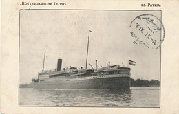 Nederlands Indië - 1929 - 5c Cijfer Op Fotokaart MS Patria - Rotterdamsche Lloyd - Postagent Batavia-Rotterdam Naar Java - Indes Néerlandaises