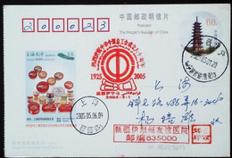 CHINA CHINE  CINA STAMPED  POSTCARD WITH SPECIAL POSTMARK - 91 - Gebruikt