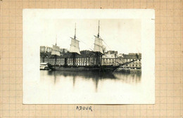 ADOUR * Photo Ancienne * Bateau Voilier Trois Mâts - Sailing Vessels