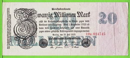 ALLEMAGNE / 20 000 000 MARK / 20 MILLIONS / 25/07/1923 - 20 Miljoen Mark