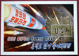 Nord Korea Postkarte Anti Amerikanische Communist Propaganda North Korea DPRK (346) - Corée Du Nord