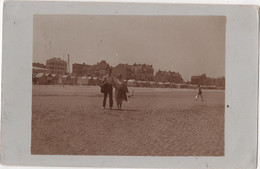 Carte Photo Plage Cabines à Identifier - To Identify